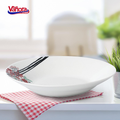 Pjatë e thellë porcelani Vanora Home Reya, 20 cm, e bardhë