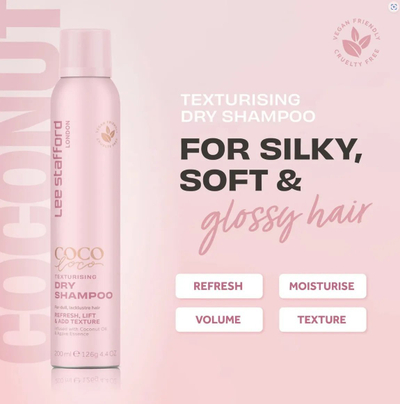 Shampo e thatë për flokë Lee Stafford Coco Loco Texturising, 200 ml