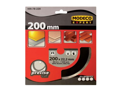 Disk për prerje të tullave çeramike Modeco 180mm