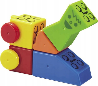 Set lodrash zhvillimore People Toy Company Go Go Vehicles Blocks Travel, 6 blloqe magnetike, për fëmijë 1+