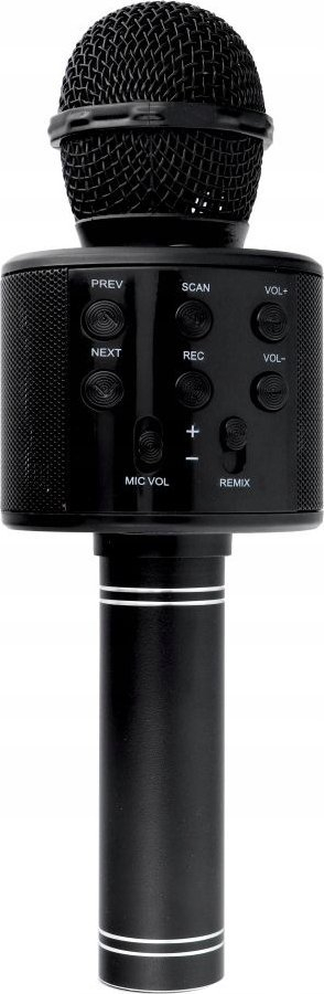 Mikrofon karaoke OEM CR58, Bluetooth, me bokës, i zi