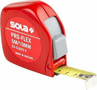 Metër SOLA PRO-FLEX, 3 m, çelik, i kuq