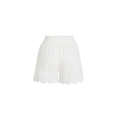 Shorta ONeill Essentials Ava Smocked, pambuk, e bardhë