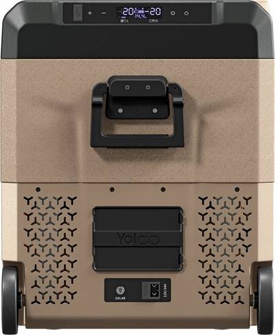 Frigorifer turistik me kompresor Yolco TCX50, 52L, Dual Zone, gri