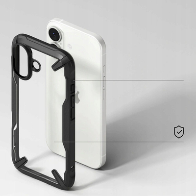 Mbrojtëse telefoni Ringke Fusion X për iPhone 17, që s’e ha kollaj goditjen, e zezë
