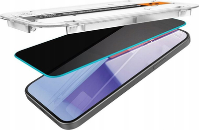 Заштитно стакло Spigen GLAS.TR EZ FIT Privacy за iPhone 15 Pro, 6.1\", филтер за приватност, транспарентно