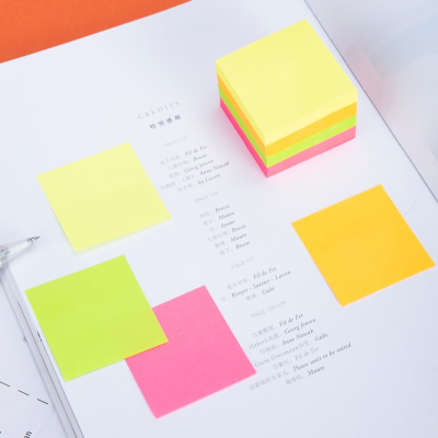Deli Postit 51X51 400Fl Neon Mix A03303 1/4