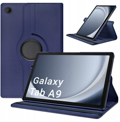 Kapak rrotullues 360 për tablet Samsung Galaxy Tab A9 8.7, plastik, blu navy