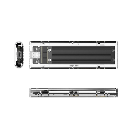 Kuti e jashtme SSD Orico TCM2-C3 M.2 NVMe, USB-C 10Gb/s, transparente