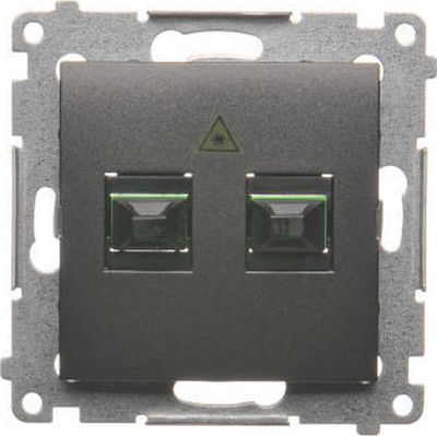 Prizë fibër optike Simon 54 DGS2.01/48, modul i dyfishtë SC/APC, ngjyrë anthracite