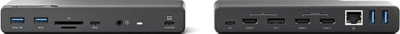 Dock USB C Alogic DV4 Universal DUCDV4, 100W, 2x 4K, gri