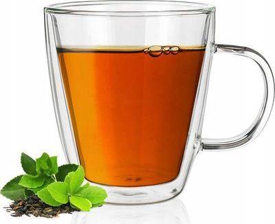 Filxhan xhami Doblo, me mure të dyfishta, 300 ml, transparent