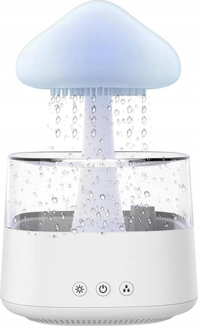 Lagështues ajri Mushroom, difuzer aromash, 150ml, LED, i bardhë