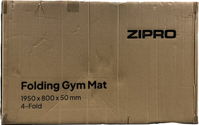 Shtresë e palosshme fitnesi Zipro, 195×80×5cm, e zezë