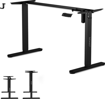 Kornizë tavoline elektrike Sense7 NOJO, rregullim lartësie 72‑118 cm, me memorie, e zezë