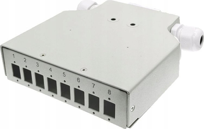Panel optik ALANTEC DIN Rail, 8xSC simplex 8xLC duplex, gri