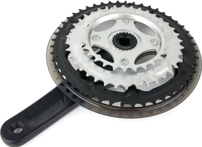 Set pedalesh biçiklete Sunrace FCM300, 48 38 28T, krah 170 mm, i zi