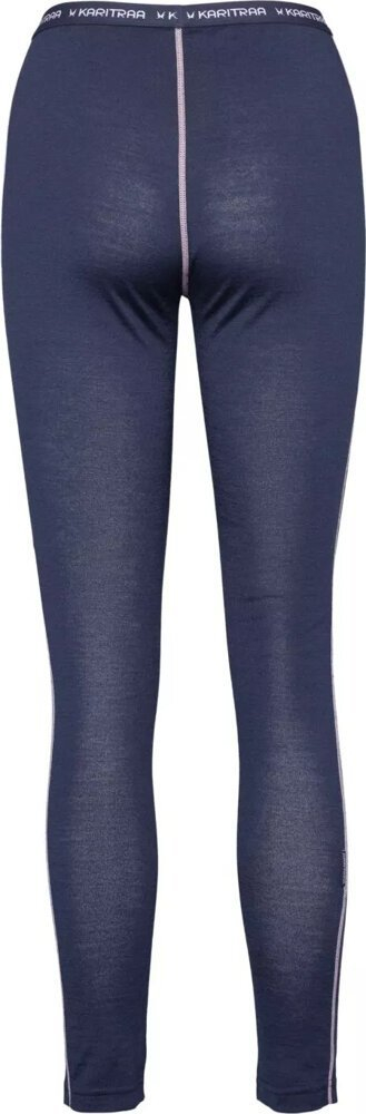 Leggins termoaktivë Kari Traa Floke Pant, lesh merino, për gra, blu me motive