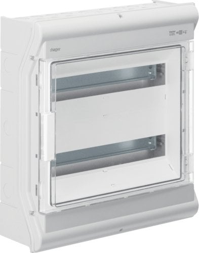 Panel shpërndarës Hager Vector VE218PN, 2x18 module, IP65, i bardhë