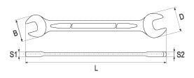 Çelës fiks Yato YT-0332, 10 x 13mm, çelik CrV