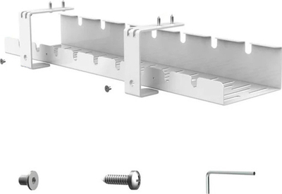 Organizues kabllosh poshtë tavolinës DA263A, metal, i bardhë