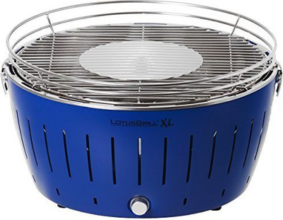 Grill me qymyr LotusGrill XL, BBQ portabël, me ventilator brenda, blu