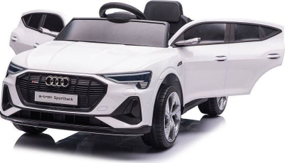 Makina elektrike për fëmijë Lean Toys Audi E-Tron QLS-6688, bateri 12V, telekomandë, e bardhë