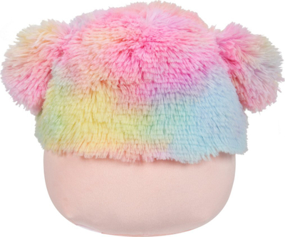 Lodër pelushi Squishmallows Diane the Peach Bigfoot, 19 cm, flokë ylber, shumëngjyrëshe