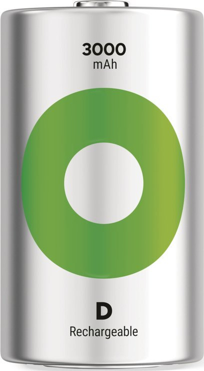 Bateri të rikarikushme GP ReCyko GPRHC30DC002, NiMH D, 3000mAh, pako me 2 copë