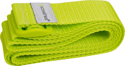 Rrip yoga EcoWellness QB 625, 183cm, me kapëse për rregullim, jeshile e çelët