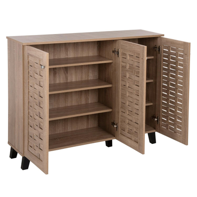 Raft për këpucë Prody melamine Sonama 3-dyersh 115×34×89 cm (HM9610.02)