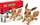 Set ndërtimi Mattel Pokémon Jumbo Eevee GMD34, 845 copa, 30 cm, shumëngjyrësh