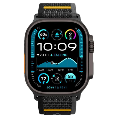 Rrip ore Apple Spigen Athlex Air, najlon sportiv, për 42 44 45 46 49mm, ngjyrë e zezë