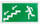 Stiker exit dalje majtas poshtë shkallëve, 100x180mm, jeshil
