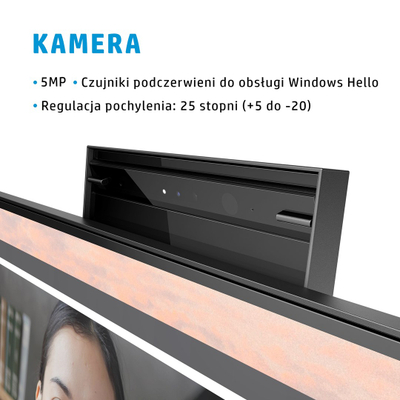 Monitor HP E24mv G4, 23.8", FHD, IPS, kamerë, i zi/i argjendtë