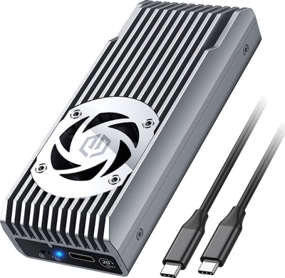Kuti ekstern për SSD M.2 GrauGear G M206 20G F, USB C 3.2, me ventilator, gri