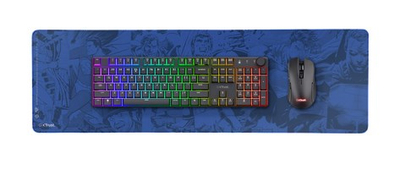 Подлога за глушец за гејминг Trust GXT 759SM XXL Superman, со прошиени рабови, против лизгање, сина
