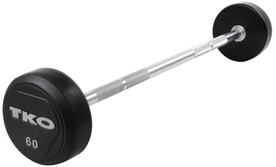 Права шипка TKO K805R 45kg, обложена со гума, дијаметар 32mm, црна