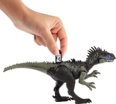Lodër dinozaur Mattel Jurassic World Dryptosaurus, Wild Roar, me zë dhe lëvizje, gri e jeshile