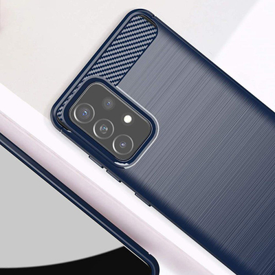 Futrollë TPU Carbon për Samsung Galaxy A72 4G, fleksibël, antishok, e zezë