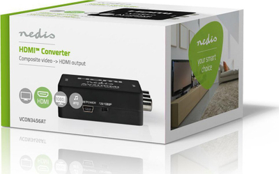 Adapter video Nedis, RCA në HDMI, Full HD 1080p, anthracite