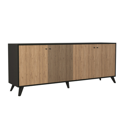 Komodë Kruden 180x40x78,6Hcm (HM9446.11), zezë