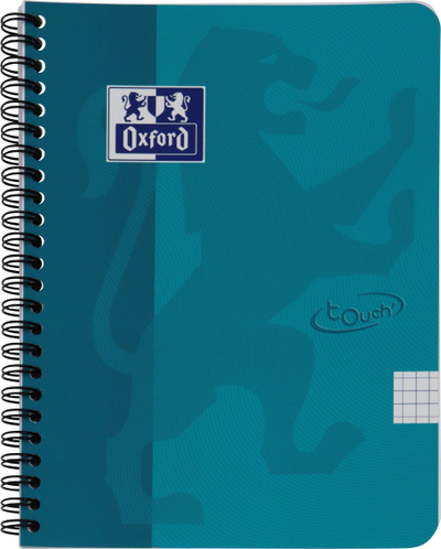 Fletore me spirale Oxford Nordic Touch A5+, 70 fletë me katrorë, blu
