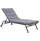 Shezllon kopshti Vibe Garden Lounger, çelik i rregullueshëm, me jastëk, gri e zezë