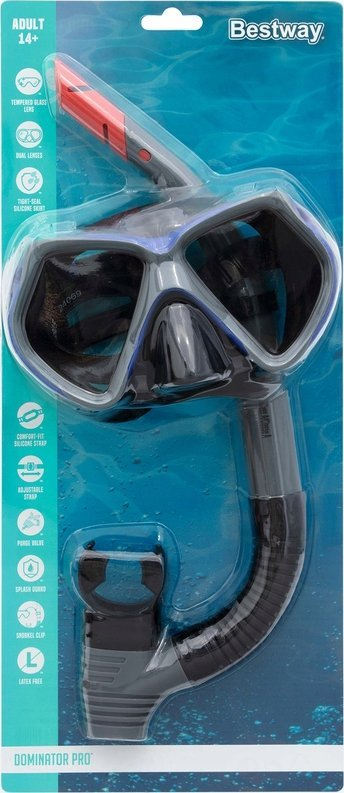 Set zhytjeje Bestway Black, maskë dhe tuba snorkel, e zezë