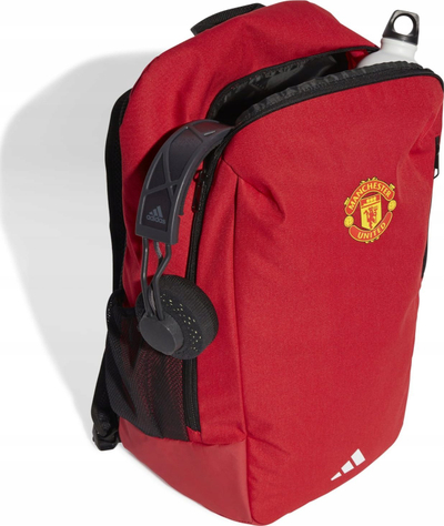 Çantë shpine Adidas Manchester United IY0439, 26.5L, poliester i ricikluar, e kuqe