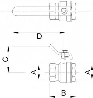Valvul sferike Hydroland ZKWD-65, 60 mm, 2 MPa, me dorezë