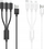 Kabllo Hoco X74 3‑në‑1 USB A në Lightning, Micro USB, Type‑C, 2A, 1m, e bardhë