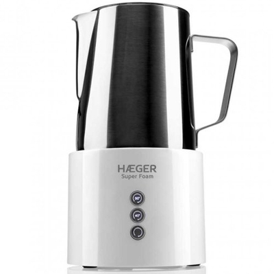 Шпуматор за млеко Haeger MF-600.002A Super Foam, 600W, загревање и шпумирање, сребрен