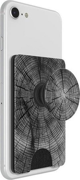 Portofol telefoni PopSockets PopWallet+ Out of the Woods, me mbajtëse, ngjitës, gri